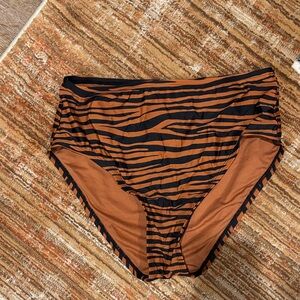 Kona Sol Black and Brown Zebra Bikini Bottom
